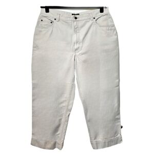Eddie Bauer Off White Size 16 Ankle Cropped Jeans